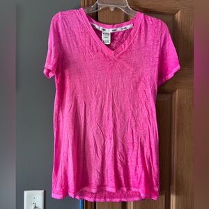 Short sleeve, small PINK v neck. Gently used